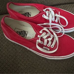 Vans Bold Red Canvas Shoes